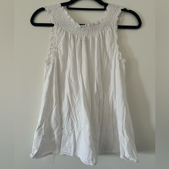 Willi Smith white tank top with ruffles. Women’s M. - Picture 2 of 3
